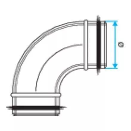 COUDE GALVANIS� 90� � JOINT - DIAM�TRE 400