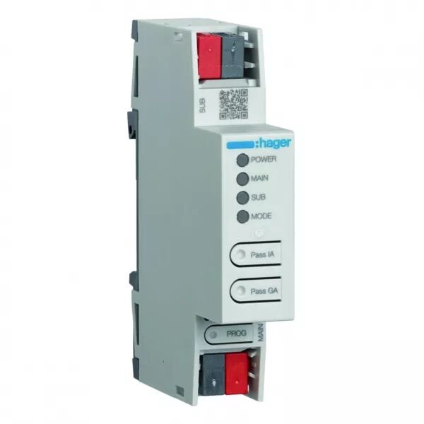 Coupleur de lignes KNX SECURE pour lien entre lignes bus KNX TP (TYFS130)