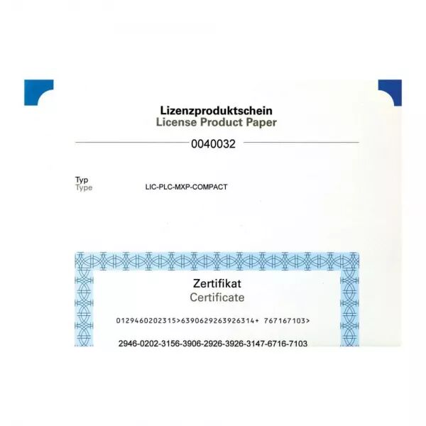 COUPON DE LICENCE PLC COMPACT POUR XV-1�-B� ET XV-1�-D�