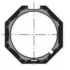 Couronne diam�tre 40 pour tube deprat octogonal diam�tre 40x0,6 (9132145)