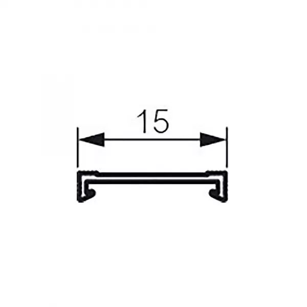 Couvercle bandeau porte-�tiquette-Largeur 15mm-Longueur 2m-Pour goulotte Segma