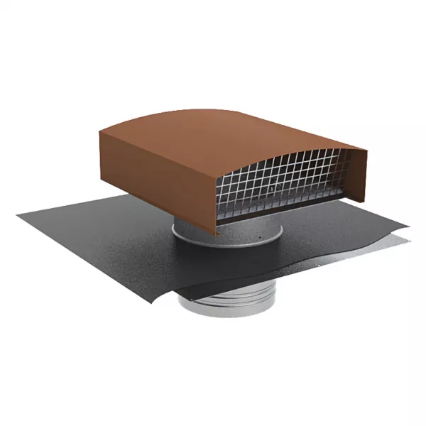Ct 125 tuile - chapeau de toiture rouge pour sorties conduits diam�tre 125 (533160)
