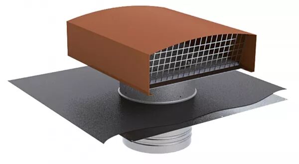 CT 160 TUILE - CHAPEAU DE TOITURE ROUGE POUR SORTIES CONDUITS DIAM�TRE 160