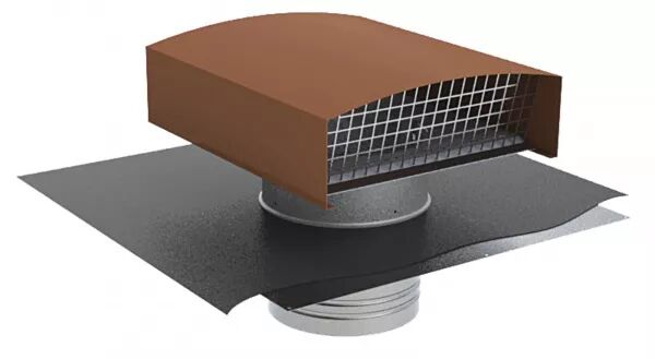 CT 630 ARDOISE - CHAPEAU DE TOITURE GRIS POUR SORTIES CONDUITS DIAM�TRE 630