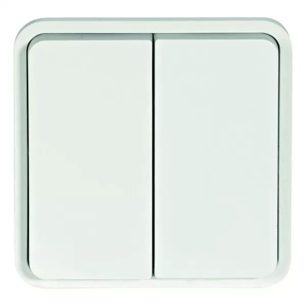 cubyko Double inter VV  associable blanc IP55 (WNA040B)