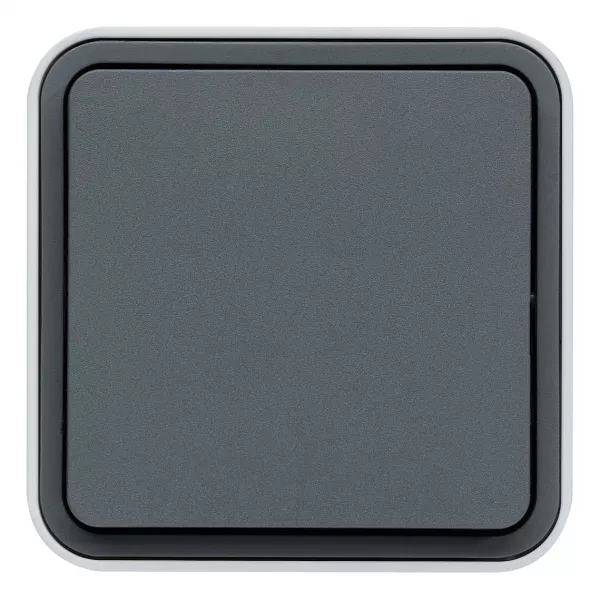 cubyko leaf interrupteur ou va-et-vient �tanche IP55 gris installation saillie (WNC001EC)