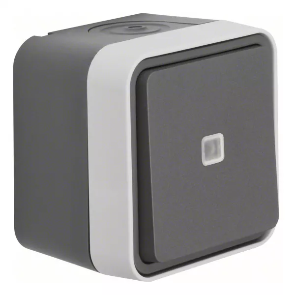 cubyko leaf va-et-vient lumineux �tanche IP55 gris installation saillie (WNC002EC)