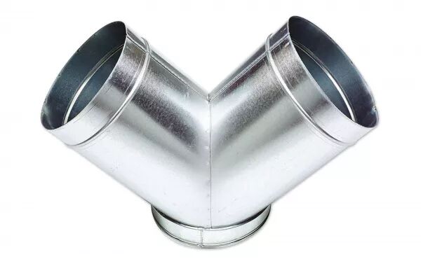 CULOTTE � 90� - CU - DIAM�TRE 315 MM VERS 2 X 315 MM - ACIER GALVANIS�