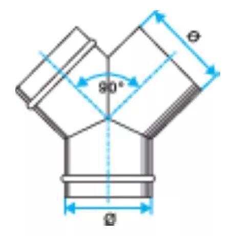 CULOTTE SIMPLE GALVA 90� - DIAM�TRE 450 MM
