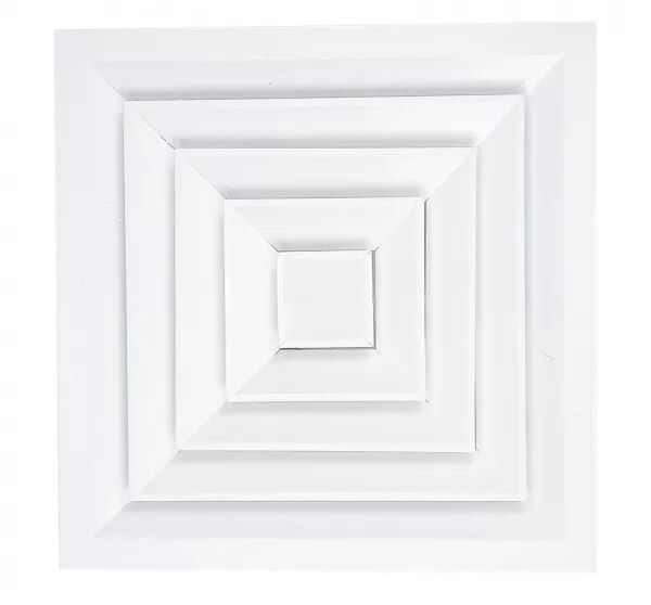 DC4D 375X375 - DIFFUSEUR CARR� 4D 375X375 � NOYAU D�MONTABLE - PLAF.
