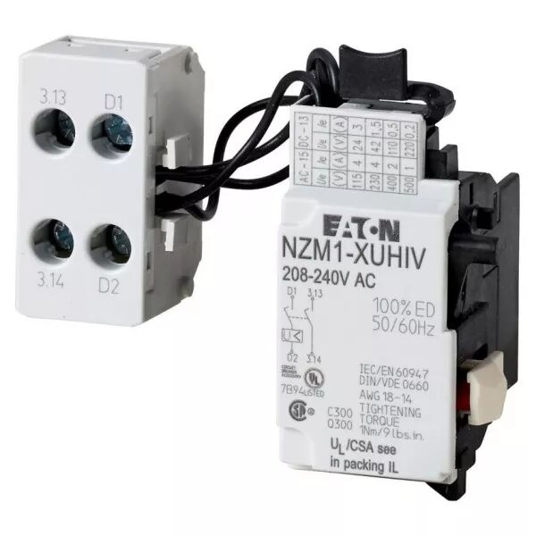 D�clencheur � manque de tension, 12V DC, +2Fa (259545)