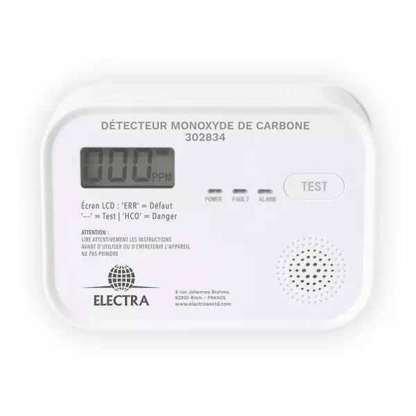DETECTEUR DE MONOXYDE DE CARBONE ECRAN LCD
