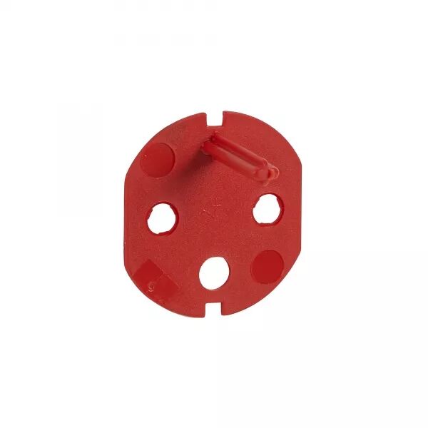 D�trompeur Logix pour fiche 2P+T - Avec adh�sif pour fixation - Rouge RAL 3020