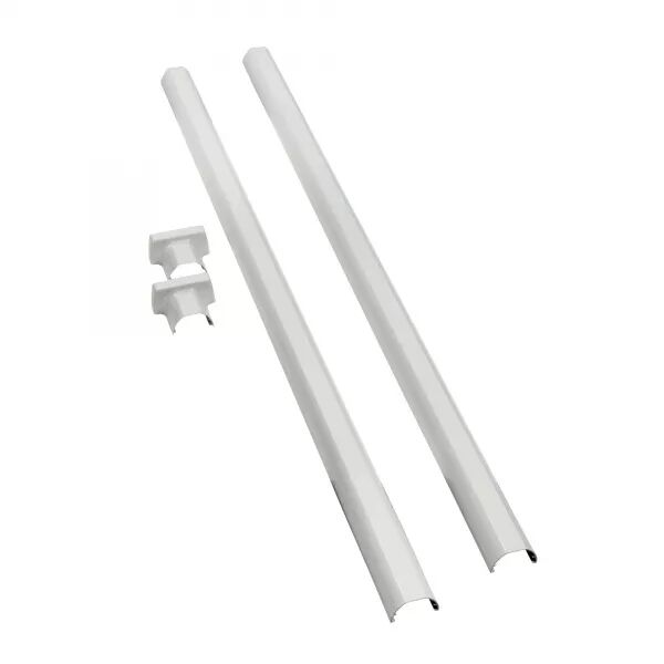 Deux-demi couvercles et deux-demi capots en PVC pour perche - Gris