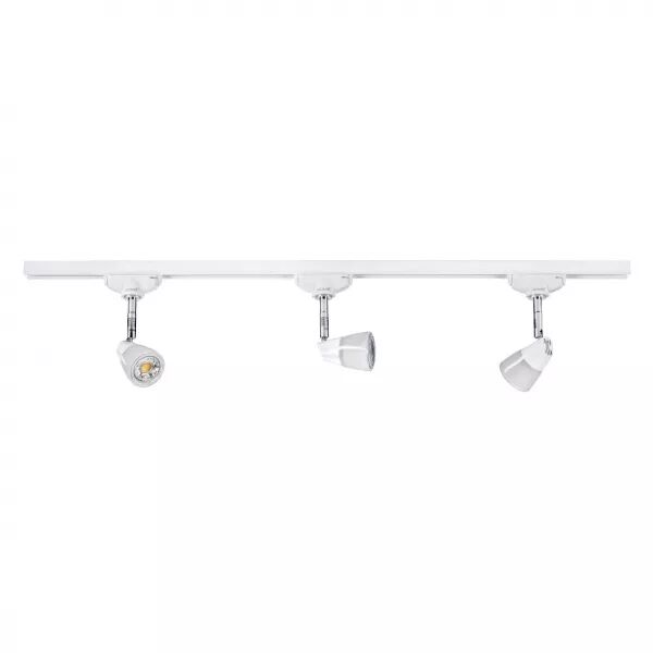 DIAM - Rail 1 all. 029 + 3 spots GU10, blanc, a/lpes LED 4W 3000K 500lm incl (1176)