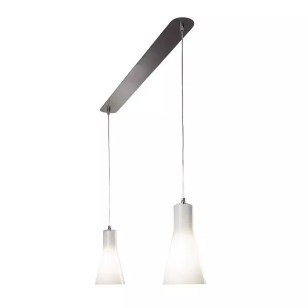 DIANA 140 - Suspension double E27, �140mm, verre opale, Lpe non incl. (4177)