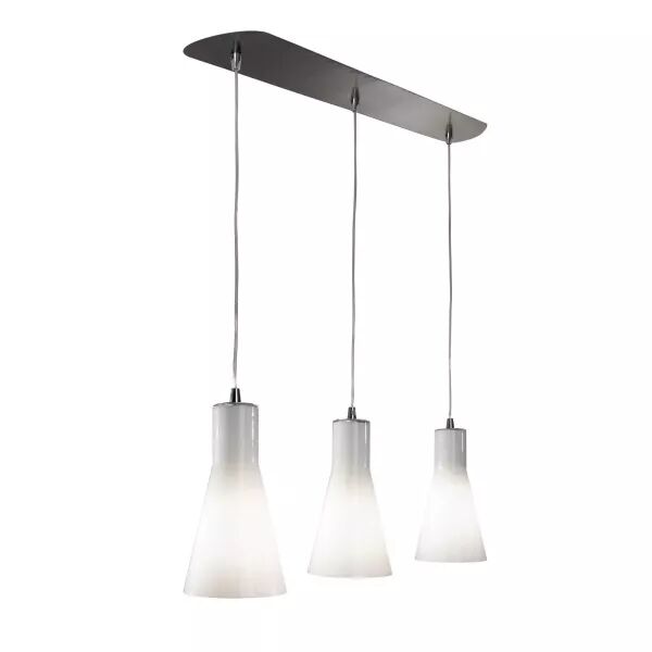 DIANA 140 - Suspension triple E27, �140mm, verre opale, Lpe non incl. (4178)