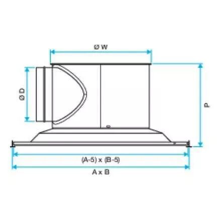 DIFFUSEUR HAUTE INDUCTION � JET D\'AIR H�LICO�DAL TWISTED POUR DALLE 600X600