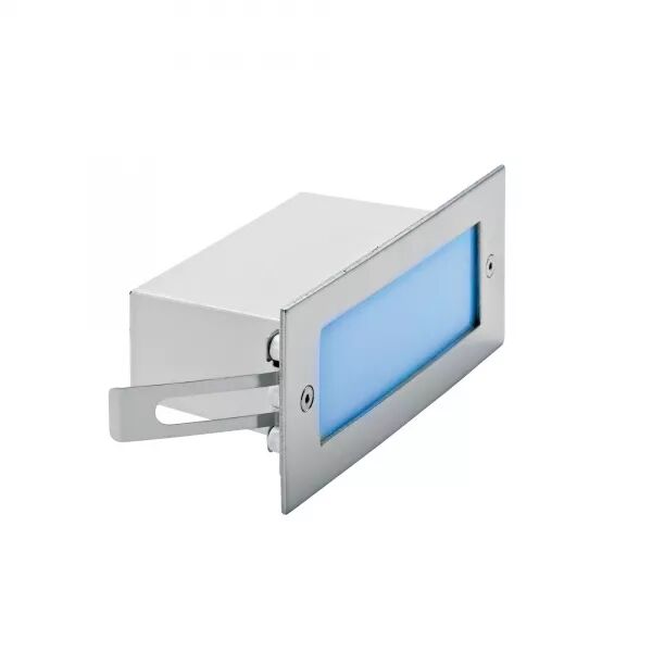 DINO - ENCASTR� DE MUR EXT�RIEUR IP65 IK07 LED BLEU POUR BALISAGE, FACE INOX 304