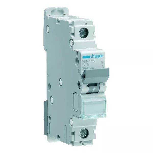 Disjoncteur 1P 6-10kA courbe C - 0,5A 1 module (NFN100)