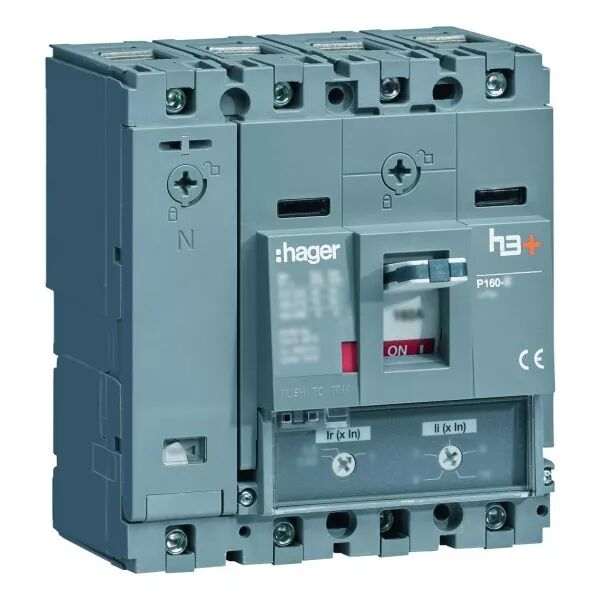 Disjoncteur Boitier Moul� h3+ P160 TM ADJ 4P4D N0-100% 63A 25kA CTC (HHS064DC)
