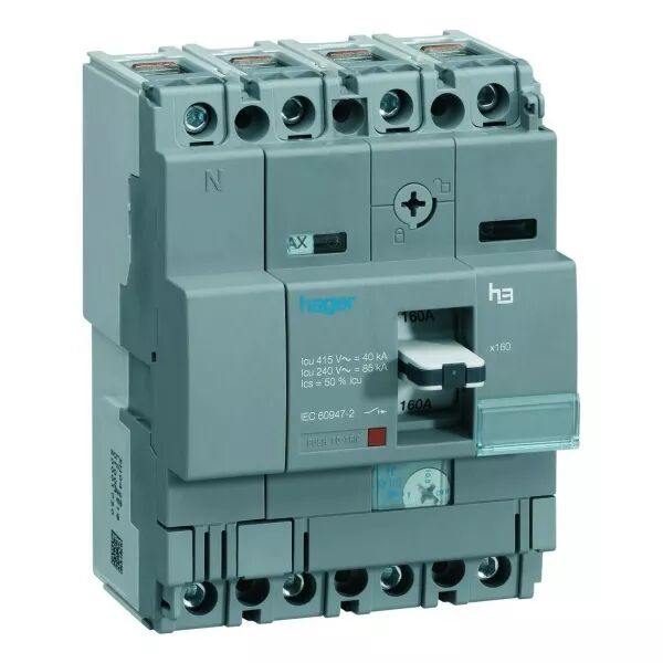 Disjoncteur bo�tier moul� x160 4P 25kA 160A (HHA161H)