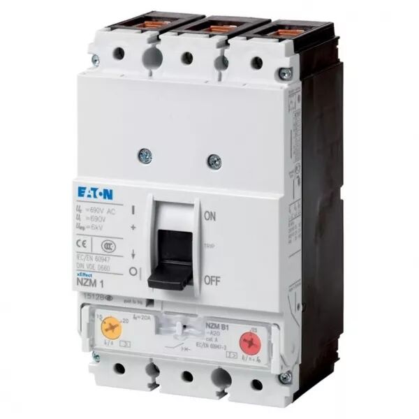Disjoncteur de puissance NZM1, 100kA, 3P, 20A, IEC (284376)