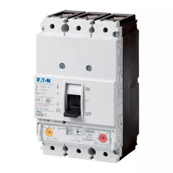 DISJONCTEUR DE PUISSANCE NZM1, 100KA, 3P, 63A, IEC, PROT MOTEUR