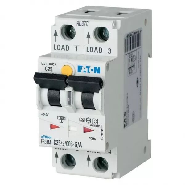 Disjoncteur diff�rentiel digital FRBdM, 100mA, courbe C, 2P, type G/A (168218)