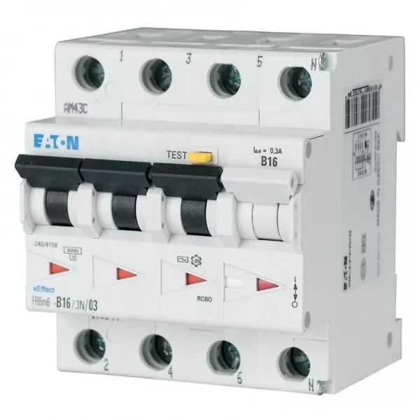 Disjoncteur diff�rentiel FRBm6, 30mA, courbe D, 3P+N, type A (170894)