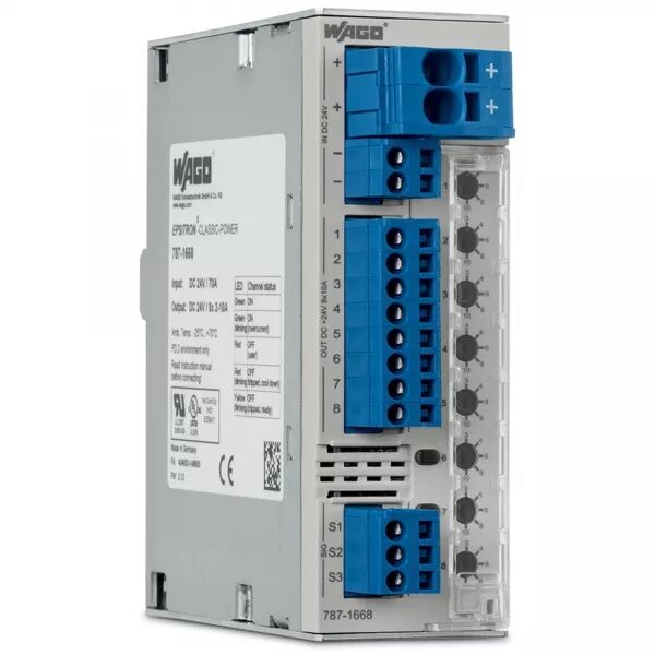 DISJONCTEUR �LECTRONIQUE 24 V DC - 8 CANAUX 1...6 A (MANCHESTER)