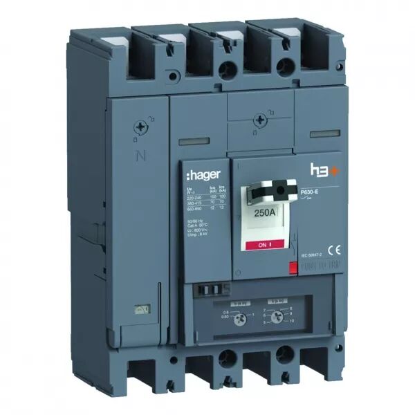 Disjoncteur h3+ P630 TM 4x250A 70kA (HEW251DR)