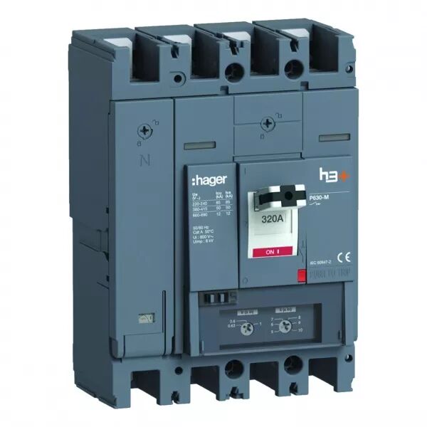Disjoncteur h3+ P630 TM 4x320A 50kA (HMW321DR)