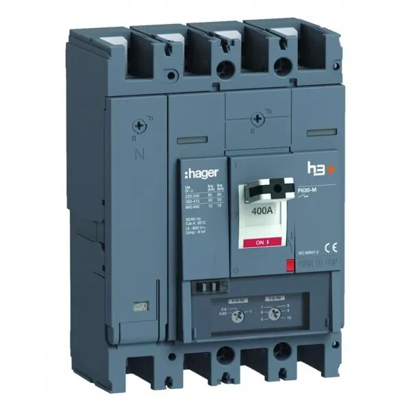 Disjoncteur h3+ P630 TM 4x400A 50kA (HMW401DR)