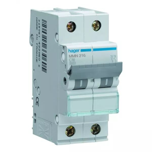Disjoncteur magn�tique 2P 20kA 20A 2 modules (MMN220)
