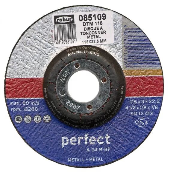 DISQUE � TRON�ONNER LE M�TAL DIAM 115 MM, AL�SAGE 22,2 MM, D�PORT�