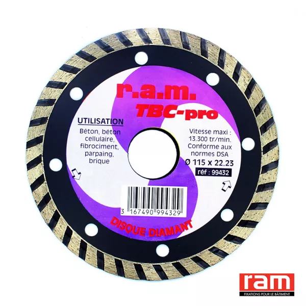 DISQUE DIAMANT J.CR TBC-PRO 115 (99432)