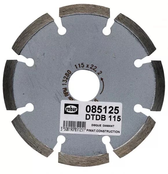 DISQUE DIAMANT TRON�ONNER MAT�RIAUX DIAM. 115MM