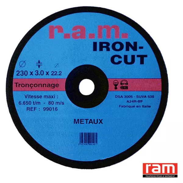 DISQUE TRONC. METX IRON-CUT 125x1.6 (99012)