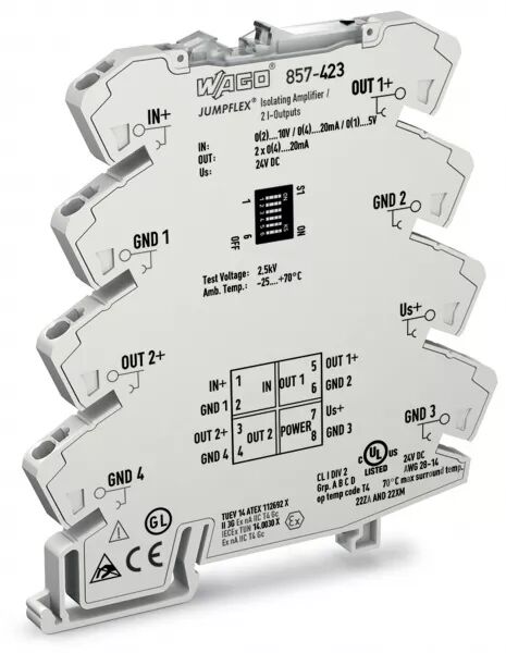 DOUBLEUR DE SIGNAL - 2 SORTIES EN COURANT CONFIGURABLES 0(4)-20 MA