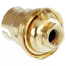 Douille B22 ac. lait. sple bague