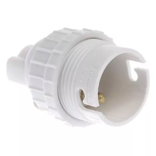 Douille B22 dble bague blanche
