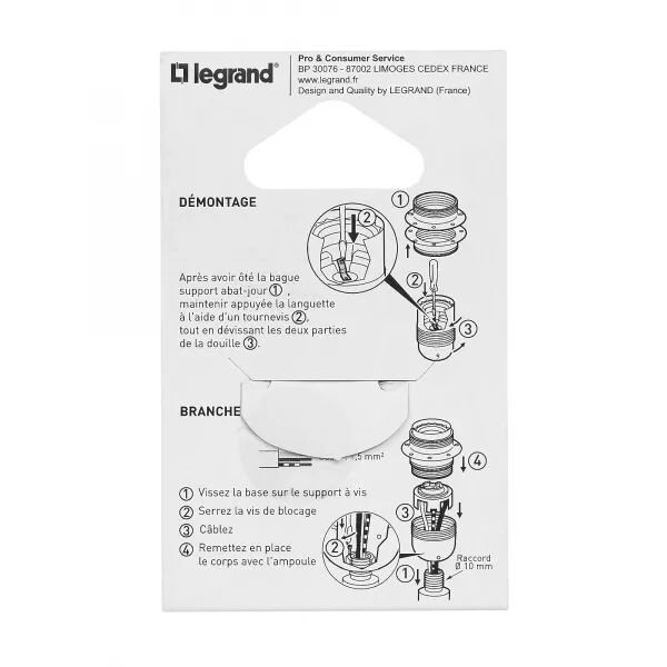 DOUILLE CULOT E27 � CHEMISE FILET�E M�TALLIQUE -2 BAGUES +BORNE DE TERRE 4A 150W