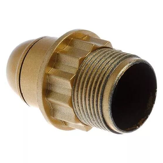 Douille E14 dble bague or