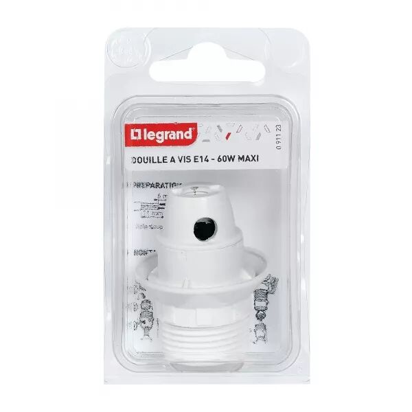 DOUILLE POUR AMPOULE E14 - POLYAMIDE BLANC