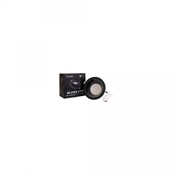 DOWNLIGHT BLUES NOIR BRILLANT 15W CTC 3000-5000K UGR<19