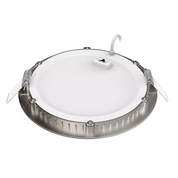 Downlight FLAT CCT plat rond fixe nickel 110� LED 11,4W 1100lm 3000/4000K (50805)