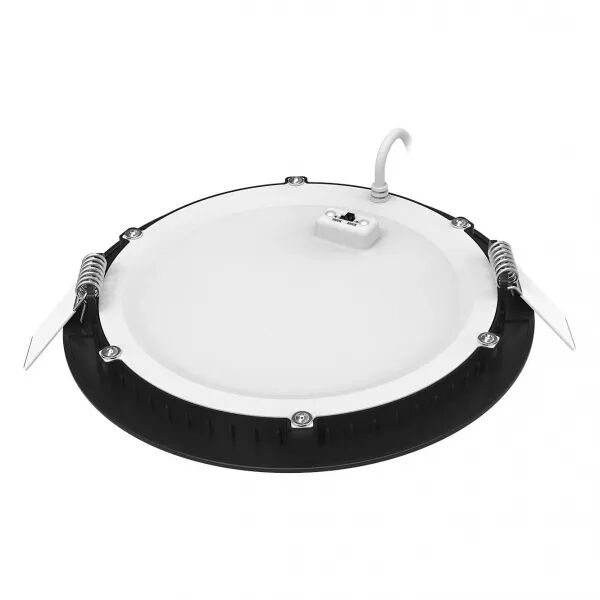 Downlight FLAT CCT plat rond fixe noir 110� LED 11,4W 1100lm 3000/4000K (50806)