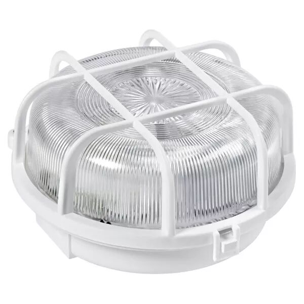 ECO - Hublot Ext. IP44 IK02, rond, blanc, E27 100W max., lpe non incl. (3637)