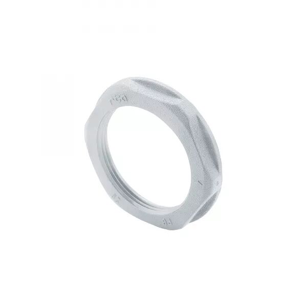 ECROU PLASTIQUE ISO12 POUR PRESSE �TOUPE PLASTIQUE HEXAGONAL � EMBASE - GRIS